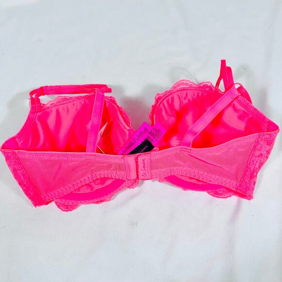 La Senza Bra Lot 2 Size 34DD Neon Green Pink Padded Underwire Push Up Lace New - Picture 3 of 13